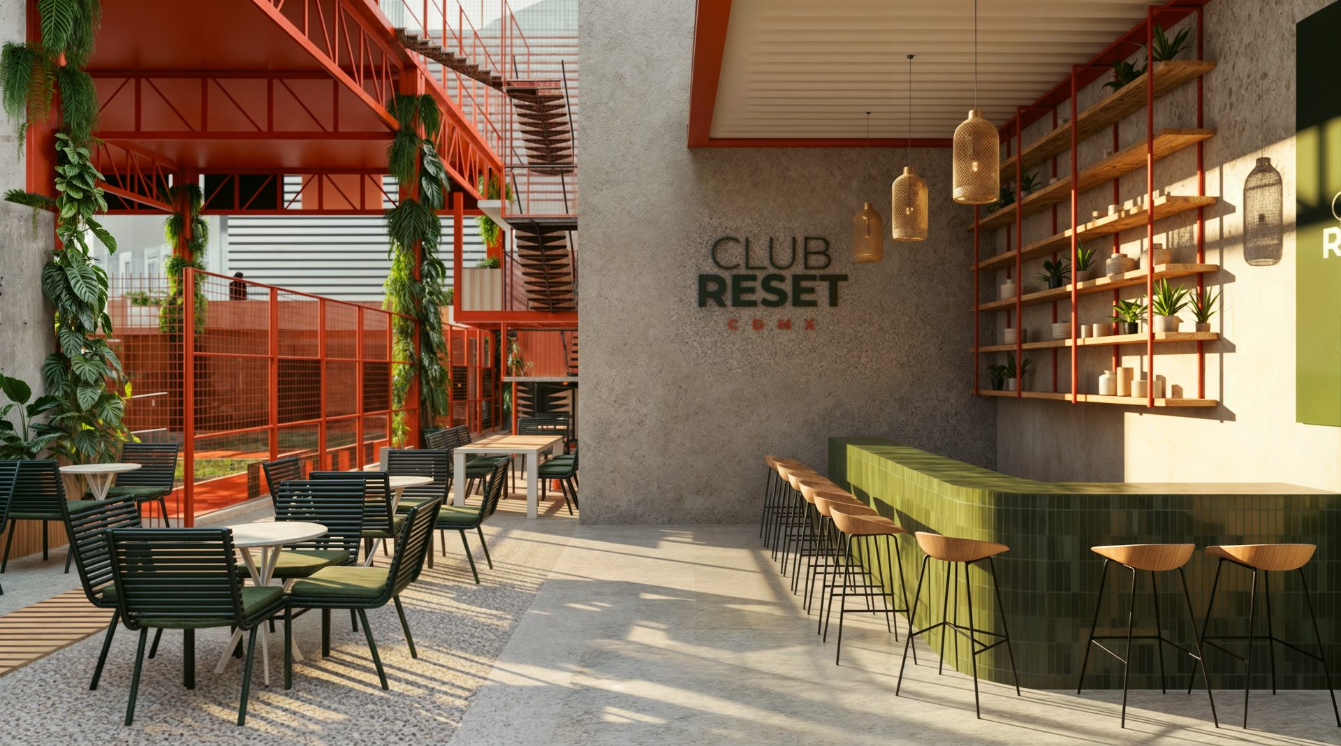 Club Reset interior restaurant and bar area